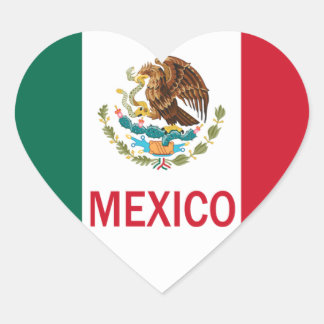 Mexico Heart Heart Sticker