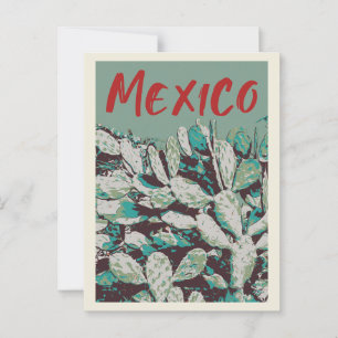 Mexico, iconic Opuntia Cactus  Postcard