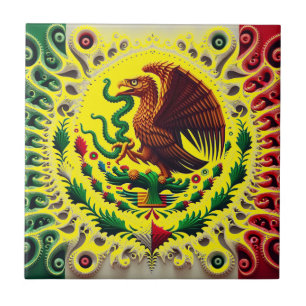 Mexico in Abstractia Ceramic Tile