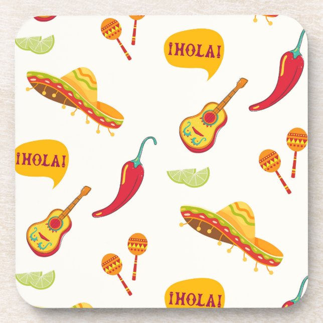 Mexico inspired Pattern Coaster (Front)