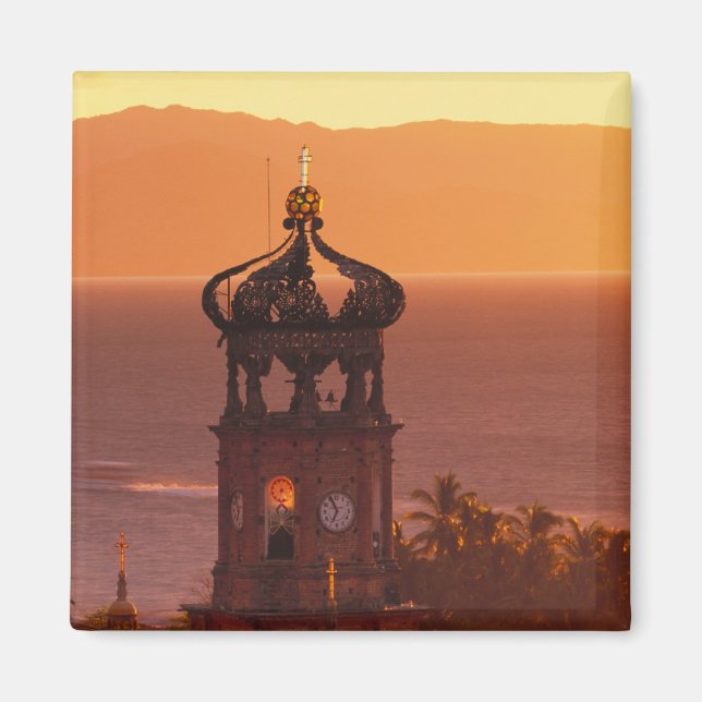 Mexico, Jalisco, Puerto Vallarta. Church tower Magnet (Front)
