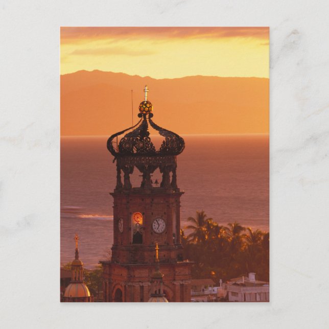 Mexico, Jalisco, Puerto Vallarta. Church tower Postcard (Front)