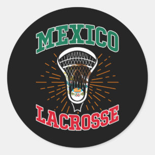 Mexico Lacrosse Mexican Lax Player Lacrosse Team Classic Round Sticker