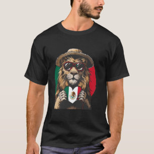 Mexico Lion Mexican Roots Mexican Flag Mexican Pri T-Shirt