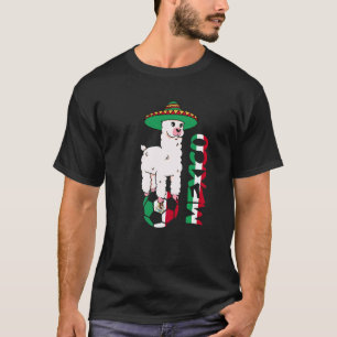 Mexico Llama Football Mexican Roots Soccer Cinco D T-Shirt
