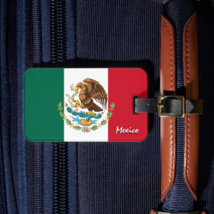 Mexico Luggage Tags, patriotic Mexican Flag Tag