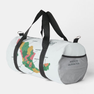 Mexico Map custom name Duffle Bag