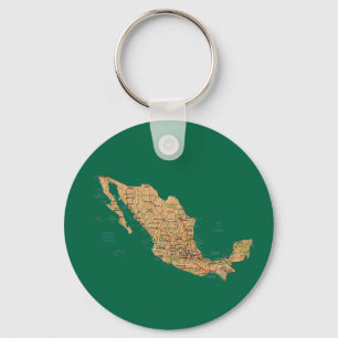 Mexico Map Keychain