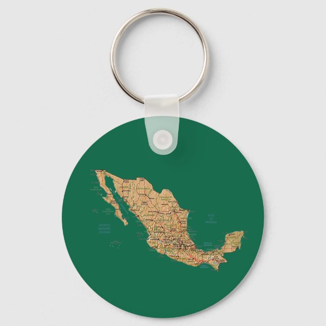 Mexico Map Keychain (Front)