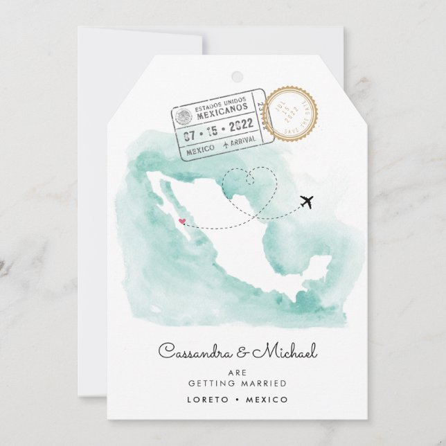 Mexico Map | Loreto | Destination Wedding (Front)