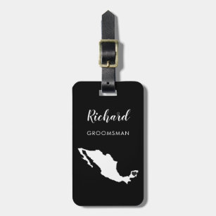 Mexico Map Luggage Tag, Wedding Party Welcome Lugg Luggage Tag