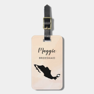 Mexico Map Luggage Tag, Wedding Party Welcome Tag
