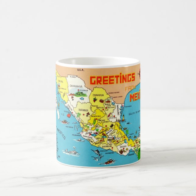 Mexico Map Mug (Center)