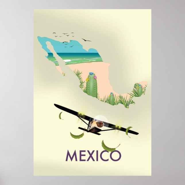 Mexico Map Travel poster (Front)