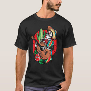 Mexico Mariachi Skull American Traditional Tattoo T-Shirt