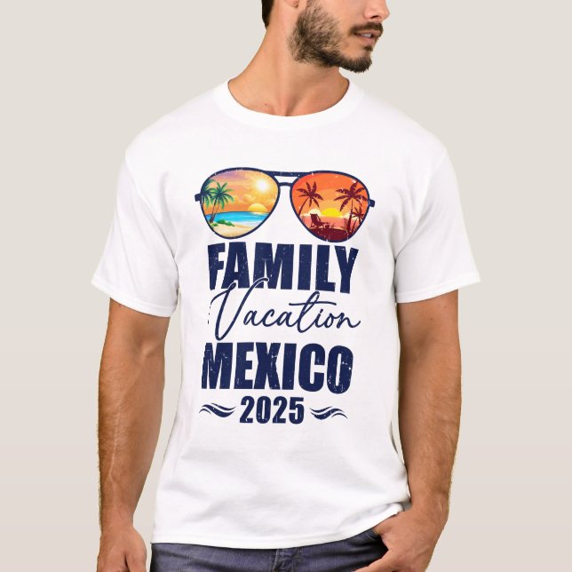 Mexico Matching Family Vacation 2025 Making Memori T-Shirt (Front)