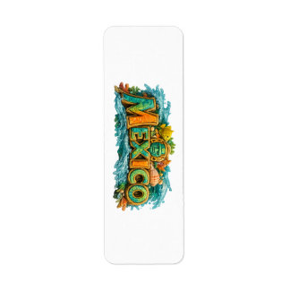 MEXICO MAYA SIGN RETURN ADDRESS LABEL