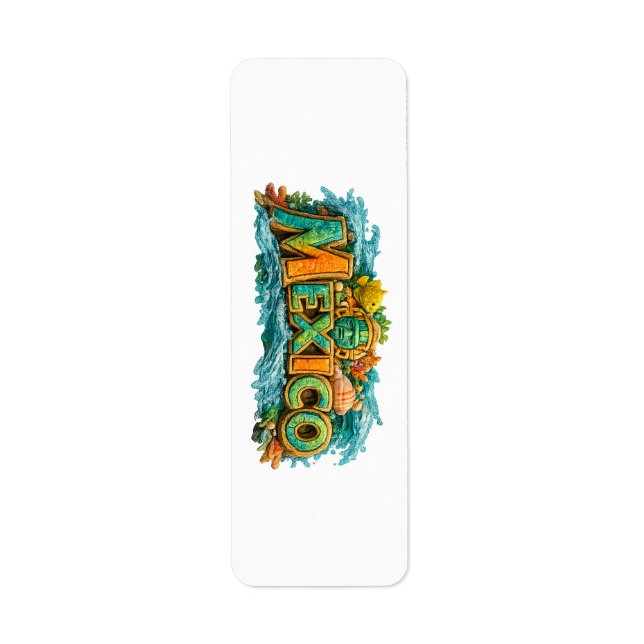 MEXICO MAYA SIGN RETURN ADDRESS LABEL (Front)
