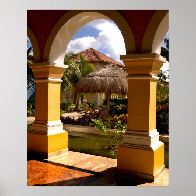 Mexico, Mayan Riviera, architecture at Iberostar Poster (Front)