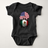 Mexico Mexican American USA Tree Roots Flag