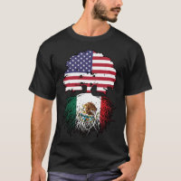 Mexico Mexican American USA Tree Roots Flag