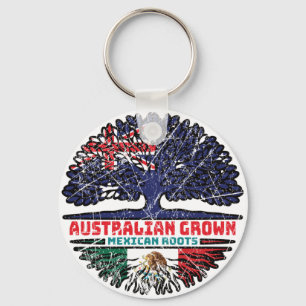 Mexico Mexican Australian Australia Tree Roots Key Ring