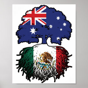 Mexico Mexican Australian Australia Tree Roots Poster