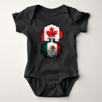 Mexico Mexican Canadian Canada Tree Roots Flag