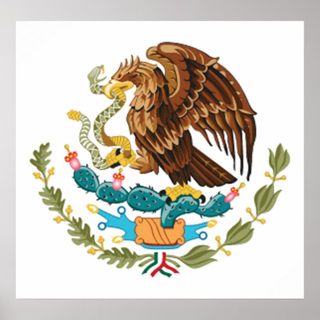 MEXICO MEXICAN EAGLE SYMBOL Mexican Flag Flag  Poster (Front)