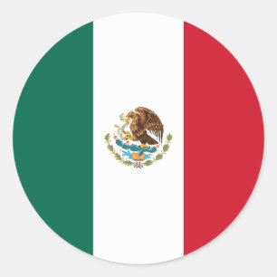 Mexico (Mexican) Flag Classic Round Sticker