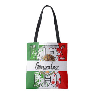 Mexico Mexican flag Shopping tote bag