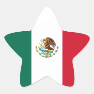 Mexico/Mexican Flag Star Sticker