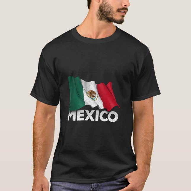 Mexico Mexican Flag T-Shirt (Front)