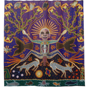 Mexico Mexican Mayan Aztec LatinX Hispanic Oaxacan Shower Curtain