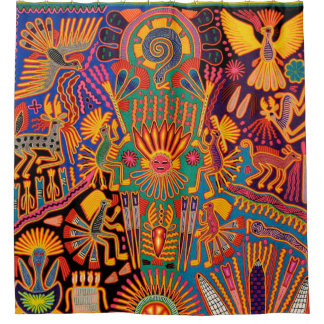 Mexico Mexican Mayan Aztec LatinX Hispanic Oaxacan Shower Curtain