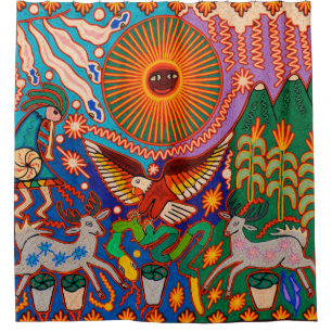 Mexico Mexican Mayan Aztec LatinX Hispanic Oaxacan Shower Curtain