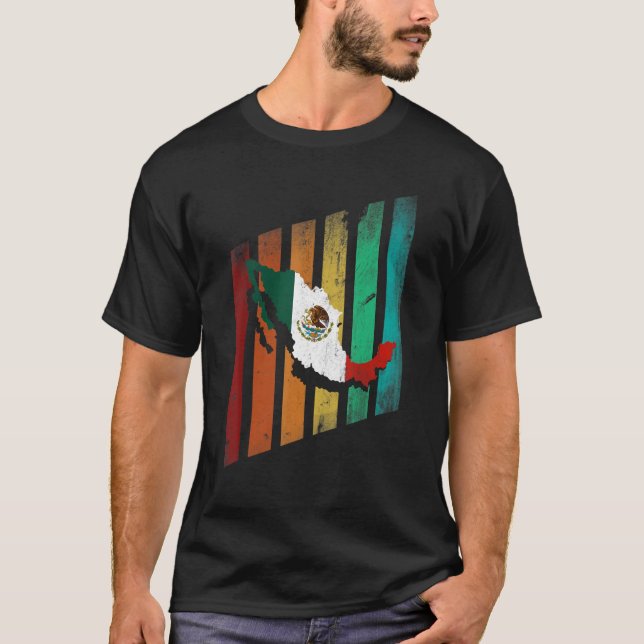 Mexico Mexican Mexico Flag Silhouette T-Shirt (Front)