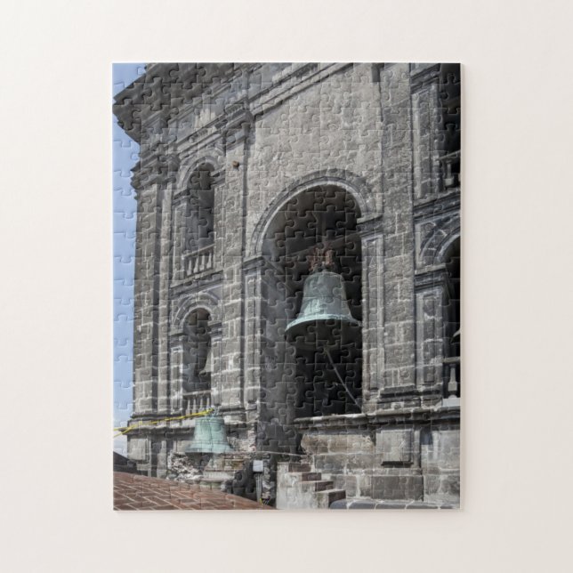 Mexico, Mexico City, Zocalo. The Bell Towers Jigsaw Puzzle (Vertical)