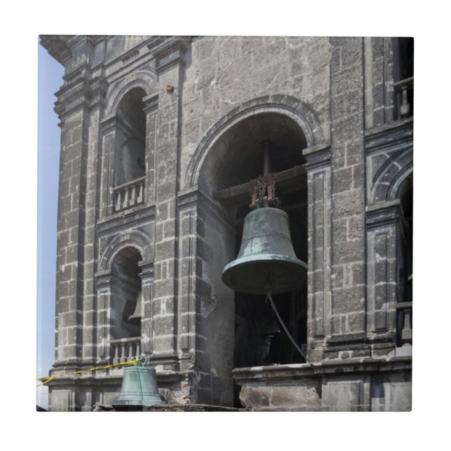 Mexico, Mexico City, Zocalo. The Bell Towers Tile (Front)
