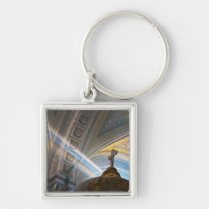 Mexico, Morelia. Sun's rays penetrate interior Key Ring