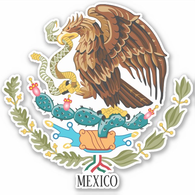 Mexico National Coat Of Arms Patriotic (Front)