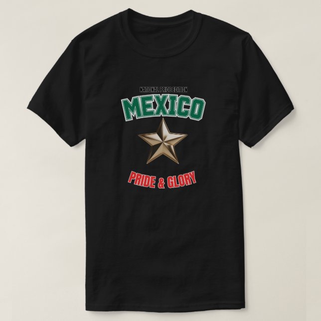 Mexico National Pride Edition Basic Dark T-Shirt (Design Front)
