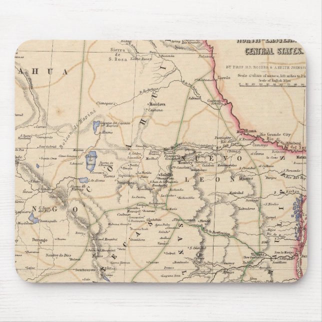Mexico Northeastern and Central States Mouse Pad (Front)