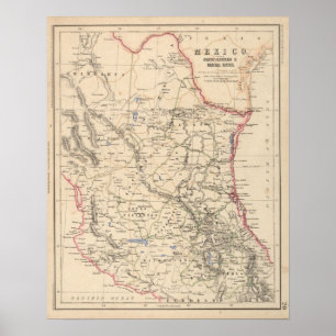 Mexico Northeastern and Central States Poster