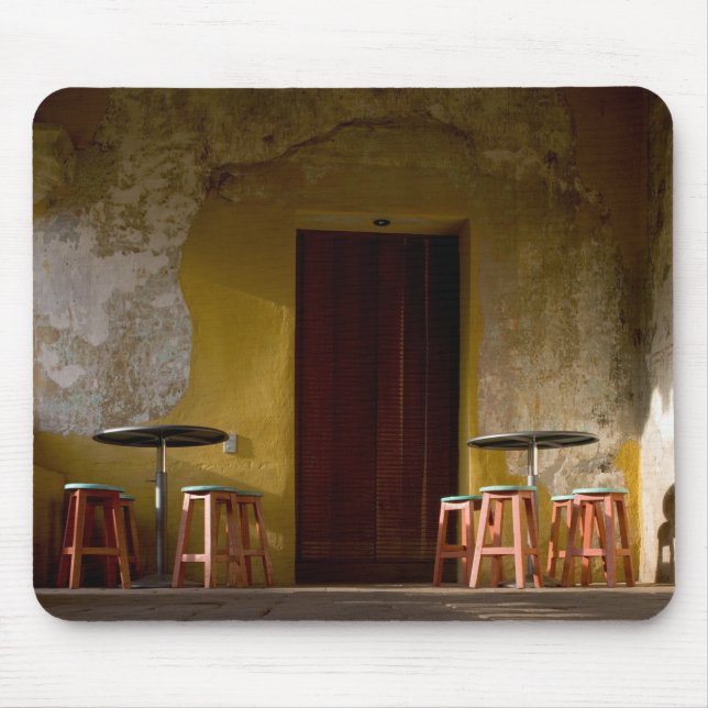 Mexico, Oaxaca, Afternoon sun lights balcony of Mouse Pad (Front)