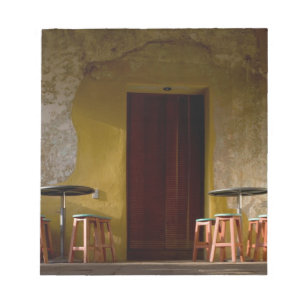 Mexico, Oaxaca, Afternoon sun lights balcony of Notepad