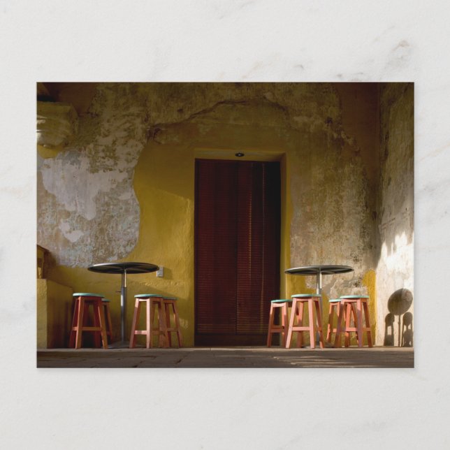 Mexico, Oaxaca, Afternoon sun lights balcony of Postcard (Front)