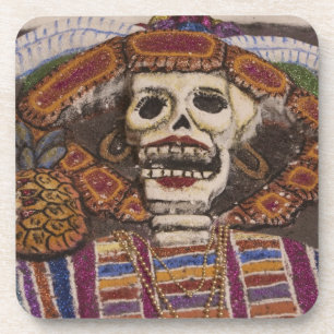 Mexico, Oaxaca. Sand tapestry (tapete de arena) Coaster
