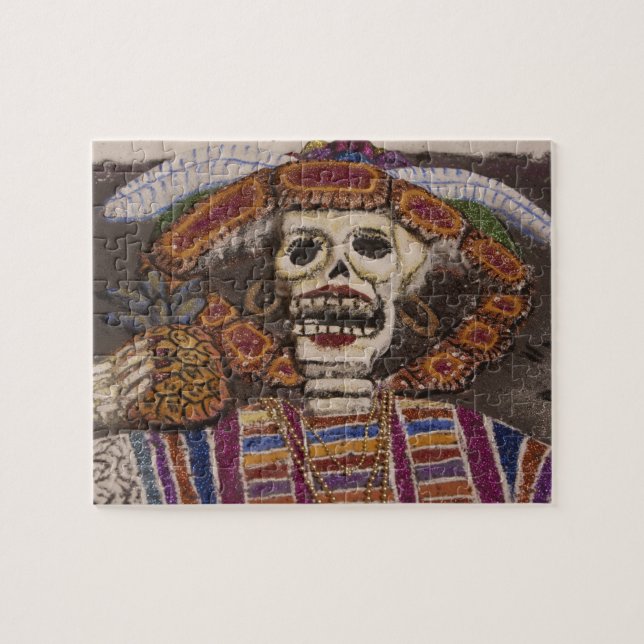 Mexico, Oaxaca. Sand tapestry (tapete de arena) Jigsaw Puzzle (Horizontal)