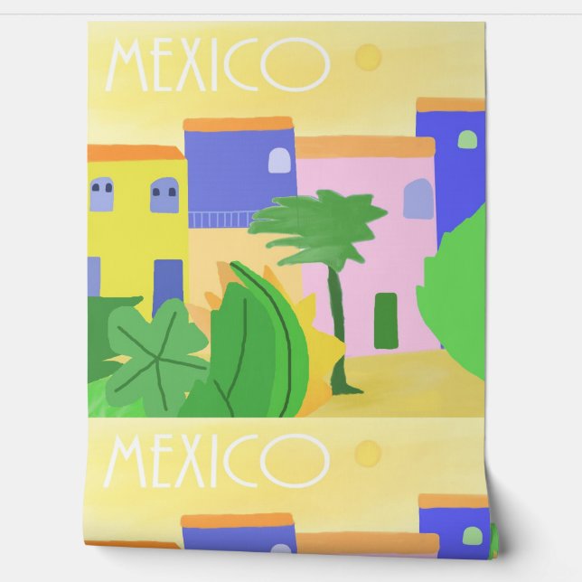 Mexico painting art wallpaper (Unrolling)
